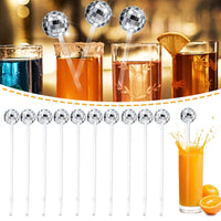 Agitateurs à cocktails boule disco
