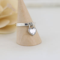Love Lock Love Pendant Ring