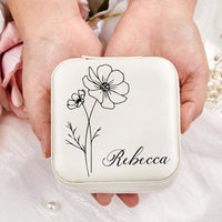 Personalized Flower Jewelry Box