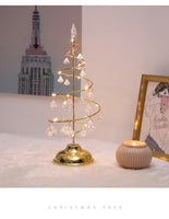 Gold Silver Spiral LED Christmas Tree