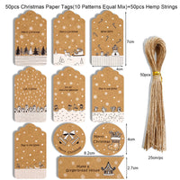 Kraft Paper Christmas Printed Gift Tags