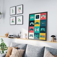 Modern Minimalist Video Game Control Canvas Poster