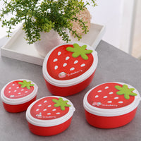Cartoon Strawberry Food Storage Containers (4 Pcs)