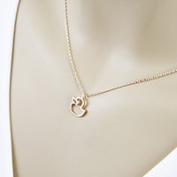 Cute Hollow Little Duck Sweet Pendant Necklace