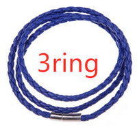 Bracelet tressé en cuir véritable, perles en acier inoxydable personnalisées, bracelet à breloques avec nom