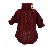 Turtleneck Knitted Pet Winter Sweater