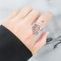 Retro Sterling Silver Peacock Ring