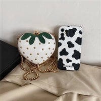 Small Strawberry Heart Shaped Chain Bag