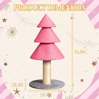 31.5in Christmas Tree Cat Scratcher, Cat Scratching Post For Indoor Cats, Large Sisal Cat Scratching Tree Cat Scratch Tower