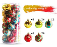 Assortiment de boules de Noël en plastique (30 pièces)