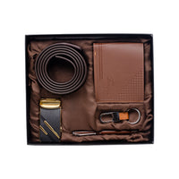 Belt Wallet Keychain Pen Practical 4 Pcs Gift Sets (Mens)