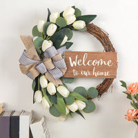 Couronne de bienvenue de tulipes