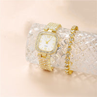 Small Square Rhinestone Watch Bracelet Luxury Gift