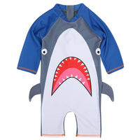 Maillot de bain pour enfants garçons siamois printemps chaud séchage rapide crème solaire maillot de bain garçon mignon bébé requin maillot de bain