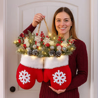 Christmas Crutch Candy Lollipop Gloves Door Hanger