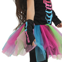 Costume de squelette arc-en-ciel pastel néon (enfant)