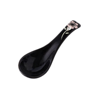 Dark Green Underglaze Porcelain Spoon Household Japanese Style Tableware Peacock Green Ceramic Small Spoon