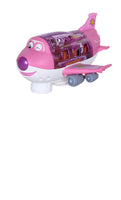 Bump And Go Action Toddler Toy Plane With LED Flashing Light Sound