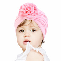Baby Solid Color Photography Fashion Pan Flower Bandana Hat