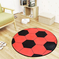 Tapis de sol ronds antidérapants imprimés de ballons de sport