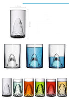 Tasse en verre Transparent, verre de requin, vin, lait, thé, eau, petit déjeuner, tasses à Double couche, Bar, verres à vin