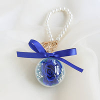 Eternal Rose Wristlet Keychain Car Bag Hanging Ornament Gift