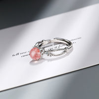 Moonlight Strawberry Crystal Ring