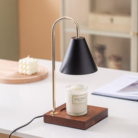 Lampe à cire fondante d'aromathérapie, veilleuse d'ambiance en bois