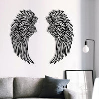Arte tallado de la decoración de la pared del metal con la decoración ligera de las alas del ángel