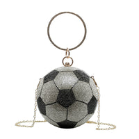 Soccer and Basketball Shape Jewel Chain Handbags