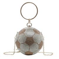 Soccer and Basketball Shape Jewel Chain Handbags