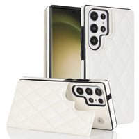 Quilted Leather Protective Wallet Phone Case