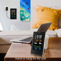 Hanging radio wave weather forecast clock