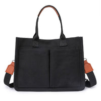 Large Capacity Canvas Tote Bags For Women Work Commuting Carrying Bag College Style Student Outfit Book Shoulder Shopper Bag