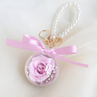 Eternal Rose Wristlet Keychain Car Bag Hanging Ornament Gift