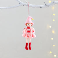 Christmas Cake Dress Girl Doll Angel Pendant