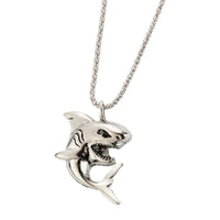 Collier en alliage pour hommes avec pendentif petit requin personnalisé
