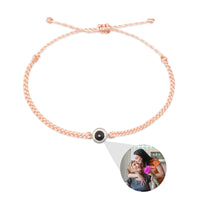 Pulsera tejida a mano con proyección de fotografías en color personalizada y creativa