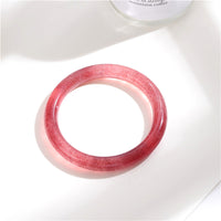 Natural Strawberry Crystal Bangle Bracelet