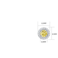 S925 Silver Moissanite Round Stud Earrings
