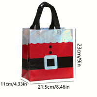Christmas Gift Bags With Handles, Non-woven Fabric Bag, Santa Suit Design (30 Pcs)