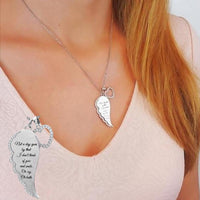 Angel Wing Thoughts of You Love Necklace