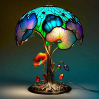 Lampe de bureau série plante en verre coloré