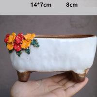 Stoneware Succulent Plant Pot