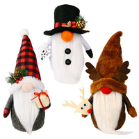 Christmas Snowman Reindeer Santa Gnome Dolls