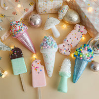 Glittered Christmas Sweets Christmas Tree Ornaments