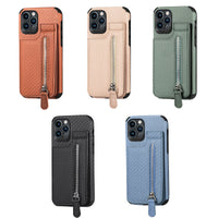 Woven Print Leather Card Wallet iPhone Case