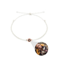 Pulsera tejida a mano con proyección de fotografías en color personalizada y creativa
