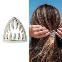 Barrettes en métal argenté pour tête arrière, grande pince à cheveux pour femme, pince à requin, élégante et gracieuse, épingle à cheveux, accessoires de coiffure