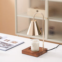 Lampe à cire fondante d'aromathérapie, veilleuse d'ambiance en bois